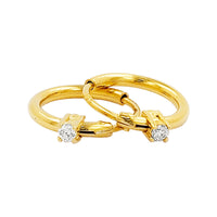 
              .03 CARAT CERTFIED LAB GROWN DIAMONDS STERLING SILVER GOLD PLATED 10 MM EARRINGS HOOPS
            