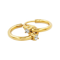 
              .03 CARAT CERTFIED LAB GROWN DIAMONDS STERLING SILVER GOLD PLATED 10 MM EARRINGS HOOPS
            