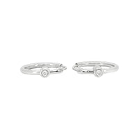 
              .03 CARAT CERTFIED LAB GROWN DIAMONDS STERLING SILVER RHODIUM PLATED 15 MM EARRINGS HOOPS
            