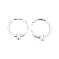 
              .03 CARAT CERTFIED LAB GROWN DIAMONDS STERLING SILVER RHODIUM PLATED 15 MM EARRINGS HOOPS
            