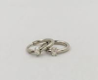 
              .03 CARAT CERTFIED LAB GROWN DIAMONDS STERLING SILVER RHODIUM PLATED 12 MM EARRINGS HOOPS
            