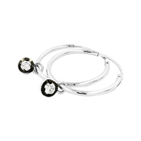 
              .15 CARAT CERTFIED LAB GROWN DIAMONDS STERLING SILVER RHODIUM PLATED 20 MM EARRINGS HOOPS
            
