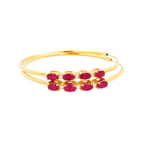 
              2.04 CARAT CERTFIED LAB GROWN DIAMONDS & RUBY STERLING SILVER GOLD PLATED 50 MM EARRINGS HOOPS
            