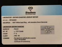 
              10K WHITE GOLD 3.51 CARAT CERTIFIED LAB GROWN DIAMONDS RING
            