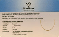 
              14K YELLOW GOLD 14.30 CARAT LAB GROWN DIAMONDS 18 INCHES 3 MM TENNIS CHAIN NECKLACE
            