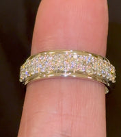 
              10K WHITE GOLD .85 CARAT NATURAL DIAMOND WEDDING BAND ENGAGEMENT RING
            