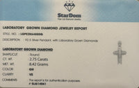 
              2.75 CARAT CERTIFIED LAB GROWN DIAMONDS STERLING SILVER 1.75 INCHES CROSS PENDANT
            