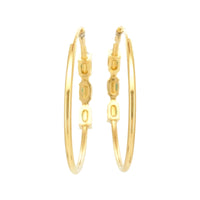 
              1.55 CARAT CERTFIED LAB GROWN DIAMONDS & RUBY STERLING SILVER GOLD PLATED 32 MM EARRINGS HOOPS
            