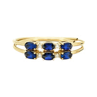
              1.61 CARAT CERTFIED LAB GROWN DIAMONDS & SAPPHIRE STERLING SILVER GOLD PLATED 32 MM EARRINGS HOOPS
            
