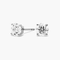 
              14K WHITE GOLD 1 CARAT CERTIFIED LAB GROWN DIAMONDS 5 MM SOLITAIRE STUDS EARRINGS
            