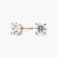 
              14K YELLOW GOLD 1 CARAT CERTIFIED LAB GROWN DIAMONDS 5 MM SOLITAIRE STUDS EARRINGS
            