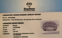
              2.23 CARAT CERTIFIED LAB GROWN DIAMONDS STERLING SILVER RING
            