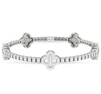 
              10K WHITE GOLD 1.50 CARAT NATURAL DIAMOND 7 INCHES 9 MM WOMEN BRACELET
            