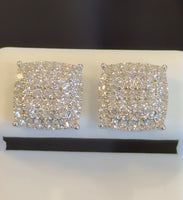 
              .98 CARAT CERTIFIED LAB GROWN DIAMONDS 10 MM STERLING SILVER RHODIUM PLATED STUDS EARRING
            