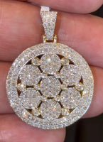 
              1.92 CARAT CERTIFIED LAB GROWN DIAMONDS STERLING SILVER GOLD PLATED 1.40 INCHES PENDANT
            