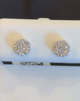
              .32 CARAT CERTIFED LAB GROWN DIAMONDS STERLING SILVER 5 MM STUDS EARRINGS
            