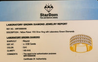 
              2.02 CARAT CERTIFIED LAB GROWN DIAMONDS STERLING SILVER GOLD PLATED RING
            