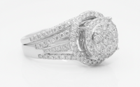 
              10K WHITE GOLD 1.25 CARAT WOMENS REAL DIAMOND ENGAGEMENT RING WEDDING BAND SET
            