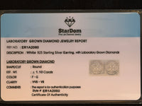
              1.10 CARAT CERTIFED LAB GROWN DIAMONDS STERLING SILVER 13 MM STUDS EARRINGS
            
