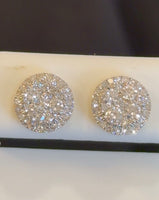 
              1.07 CARAT CERTIFIED LAB GROWN DIAMONDS 10 MM STERLING SILVER GOLD PLATED STUDS EARRINGS
            