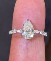 
              14K WHITE GOLD 1.93 CARAT CERTIFIED LAB GROWN DIAMONDS ENGAGEMENT WEDDING RING
            