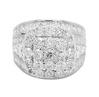 
              3.08 CARAT CERTIFIED LAB GROWN DIAMONDS STERLING SILVER RHODIUM PLATED ENGAGEMENT WEDDING RING
            