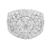 
              2.88 CARAT CERTIFIED LAB GROWN DIAMONDS STERLING SILVER RHODIUM PLATED ENGAGEMENT WEDDING RING
            