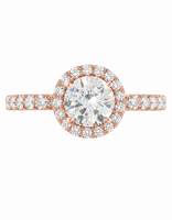
              14K ROSE GOLD 1.50 CARAT LAB GROWN DIAMONDS ENGAGEMENT WEDDING RING
            
