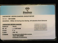 
              1.23 CARAT CERTIFED LAB GROWN DIAMONDS STERLING SILVER 13 MM STUDS EARRINGS
            