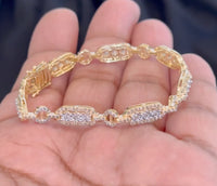 
              10K YELLOW GOLD 2.50 CARAT NATURAL DIAMOND 10.73 GRAMS 7 INCHES 6 MM WOMEN BRACELET
            