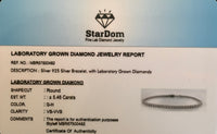 
              5.46 CARAT CERTIFIED LAB GROWN DIAMONDS STERLING SILVER 8 INCHES 2.5 MM TENNIS BRACELET
            