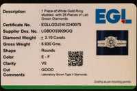 
              14K WHITE GOLD 3.10 CARAT EGL CERTIFIED LAB GROWN DIAMONDS ENGAGEMENT RING WEDDING RING BRIDAL SET
            