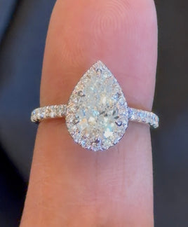 14K YELLOW GOLD 2.16 CARAT CERTIFIED LAB GROWN DIAMONDS ENGAGEMENT WEDDING RING