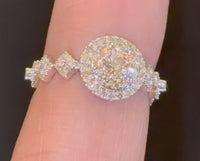 
              10K WHITE GOLD 1 CARAT REAL DIAMOND ENGAGEMENT RING WEDDING RING BRIDAL
            