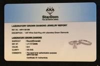 
              14K WHITE GOLD 4.12 CARAT CERTIFIED LAB GROWN DIAMONDS ENGAGEMENT RING WEDDING BAND BRIDAL SET
            
