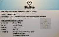 
              14K WHITE GOLD 4.52 CARAT CERTIFIED LAB GROWN DIAMONDS ENGAGEMENT WEDDING RING
            