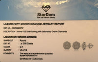 
              .68 CARAT CERTIFIED LAB GROWN DIAMONDS 12 MM STERLING SILVER RHODIUM PLATED STUDS EARRINGS
            