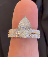 
              14K YELLOW GOLD 4.50 CARAT CERTIFIED LAB GROWN DIAMONDS ENGAGEMENT RING WEDDING BAND BRIDAL SET
            