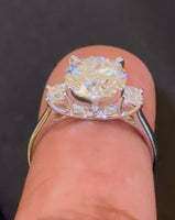 
              10K WHITE GOLD 3.55 CARAT CERTIFIED LAB GROWN DIAMONDS RING
            