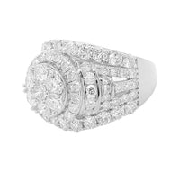 
              2.88 CARAT CERTIFIED LAB GROWN DIAMONDS STERLING SILVER RHODIUM PLATED ENGAGEMENT WEDDING RING
            