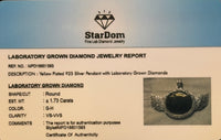 
              1.73 CARAT CERTIFIED LAB GROWN DIAMONDS STERLING SILVER GOLD PLATED 2 INCHES MEMORY PENDANT
            