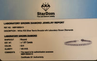 
              1.97 CARAT CERTIFIED LAB GROWN DIAMONDS STERLING SILVER 7 INCHES 4 MM BRACELET
            