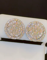 
              1.24 CARAT STERLING SILVER 13 MM CERTIFIED LAB GROWN DIAMONDS STUDS EARRINGS
            