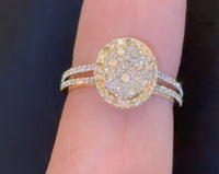 
              10K YELLOW GOLD 1 CARAT REAL DIAMOND ENGAGEMENT RING WEDDING RING BRIDAL
            