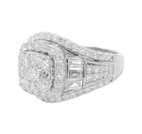 
              1.72 CARAT CERTIFIED LAB GROWN DIAMONDS STERLING SILVER RHODIUM PLATED ENGAGEMENT WEDDING RING
            