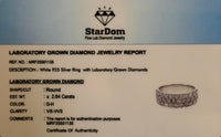 
              2.64 CARAT CERTIFIED LAB GROWN DIAMONDS STERLING SILVER RING
            
