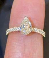 
              14K YELLOW GOLD 1.26 CARAT CERTIFIED LAB GROWN DIAMONDS ENGAGEMENT WEDDING RING
            