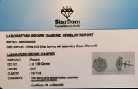 
              1.98 CARAT CERTIFIED LAB GROWN DIAMONDS 13 MM STERLING SILVER RHODIUM PLATED STUDS EARRINGS
            