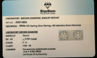 
              .94 CARAT CERTIFIED LAB GROWN DIAMONDS 8 MM STERLING SILVER RHODIUM PLATED STUDS EARRINGS
            