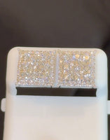 
              1.99 CARAT CERTIFED LAB GROWN DIAMONDS STERLING SILVER 12 MM STUDS EARRINGS
            